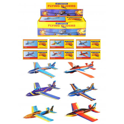 Super Air Ace Gleiter 50 cm – 6 verschiedene Designs, großes Flugzeuge-Spielzeugset