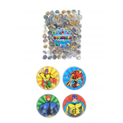 Super Hero Ball Jet 3,3 cm – 4 sortierte Farben, Comic-Helden Sprungbälle für Kinder