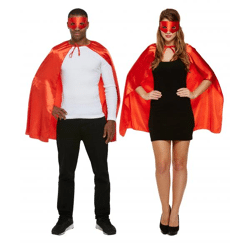 Superhelden-Kostüm fürs Leben, Rot, Deluxe-Dekoration – Ideal für Karneval & Fasching