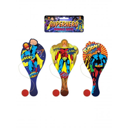 Superhelden Paddleball-Schläger, Holz, 22 cm, 3 Varianten - Spielzeug Für Draußen