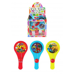 Superhelden-Schläger und Ball-Set, 12 cm, 3 Designs, 3 Farben, Outdoor-Spielzeug für Kinder