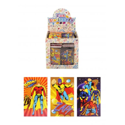 Superhero Notizbuch - Kompakt und tragbar 9,3 x 5,5 cm - 3er Pack in verschiedenen Designs