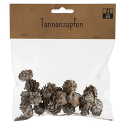 Tannenzapfen, 21er Set, S – Natürliche Walddeko | Rustikale Festtagsakzente