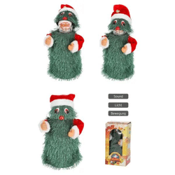 Tanzender Weihnachtsbaum und Santa mit Musik - Animierte Weihnachts-Deko, ca. 20cm hoch