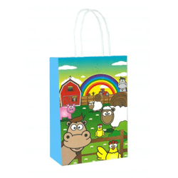 Tasche mit Griff, Bauernhof-Design, 14x21x7 cm, Kindergeschenk, Tier-Motiv
