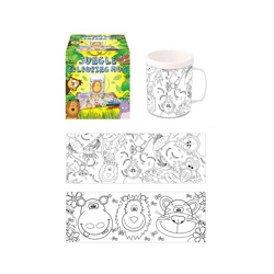 Tasse mit Dschungel-Design, 2 sortierte Muster, Farbwechsel beim Erhitzen, Kaffeetasse