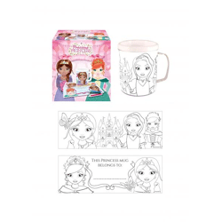 Tasse zum Ausmalen Prinzessin, 2 Designs, kreative Kindertasse, Farbwechselbecher