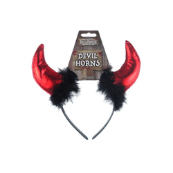 Devil horns with fur, Halloween costume accessory