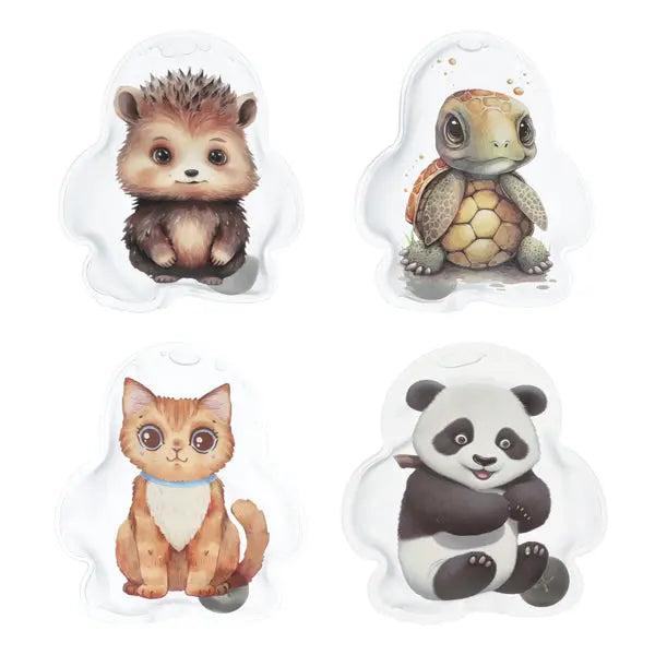 Tier-Motiv Taschenheizkissen, 4er-Set - Mobile W&auml;rme