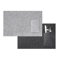 Tischset Filz m. Tasche Uni Klassik, 2er-Set, 45x30cm - Stilvolles und funktionales Set
