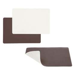 Tischset PVC, ca. 45x30cm, Braun/Creme – Strapazierfähige Tischmatte | Stilvolle PVC-Tischdeko
