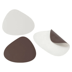 Tischset PVC Stone, Braun/Creme – Strapazierfähige Tischmatte | Stilvolle PVC Stone Tischdekoration