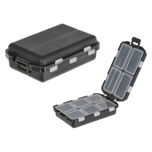 Titel: Schwarzer Medikamentenorganisator, 10 F&auml;cher, ca. 10x7cm: Kompakte Pillenbox f&uuml;r die t&auml;gliche Einnahme