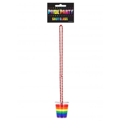 Trinkglas 'Proud' mit 82 cm Kette - Trinkspiel Zubehör