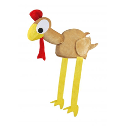 Truthahn-Hütte mit Köpfen und Beinen für Erwachsene, 28x68 cm – Kostümzubehör