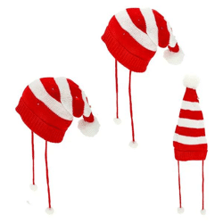 Überdimensionierte LED Weihnachtsmütze mit Bommel, Festliches Leucht-Accessoire -