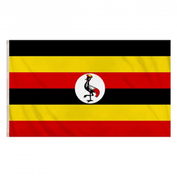 Uganda-Flagge 5 Fuß x 3 Fuß – Nationalflagge aus strapazierfähigem Polyester mit leuchtenden Farben