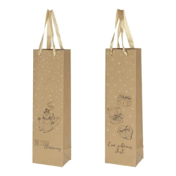 Umweltfreundliche Flaschentüten aus Kraftpapier, 2er-Pack, ca. 35 cm hoch