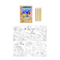 Umweltfreundliches Formenset 'Sealife', A6, 14 x 10 cm - Öko-Freundliche Farben & Zeichenblock