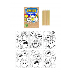 Umweltfreundliches Malset Smile A6, 14 x 10 cm, umweltfreundliche Materialien