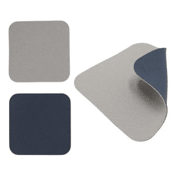 Untersetzer PVC, ca. 10x10cm, Blau/Grau – Moderne Tischmatte | Strapazierfähige PVC-Getränkeuntersetzer