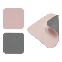 Untersetzer PVC, ca. 10x10cm, Grau/Rosa – Stilvolle Tischmatte | Moderne PVC-Getränkeuntersetzer