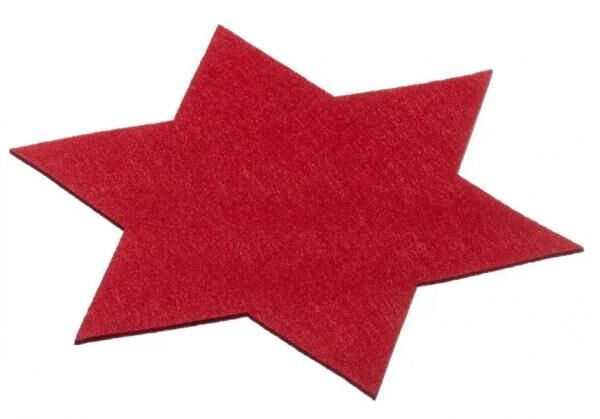 Untersetzer Stern, rot, gro&szlig;, 30cm Durchmesser - Stilvolles und praktisches Tischzubeh&ouml;r