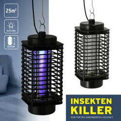 UV-Insektenvernichter, Schwarz, Effektive Schädlingsbekämpfung, 22cm