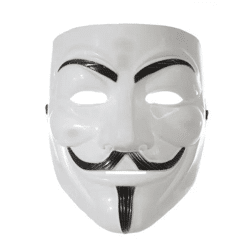 Vendetta mask - Anonymus style, iconic design, one size fits all