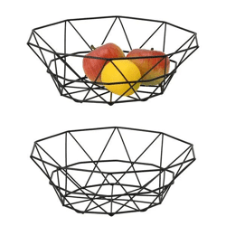 Versatile 27cm Diameter Metal Storage Basket - Ideal for Home and Office