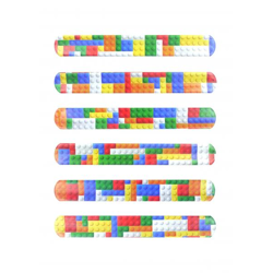 Verstellbares Snap-Bracelet mit Bausteinen - 22x3 cm, 6Er-Pack, Verschiedene