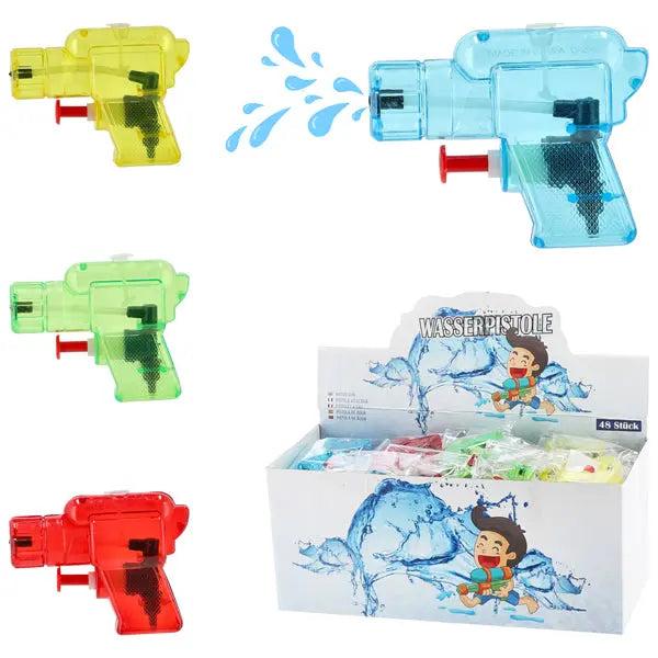 Viererpack Mini-Wasserpistolen, je ca. 9 cm &ndash; Ideal f&uuml;r Kinderpartys