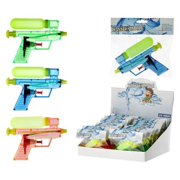 Viererpack Wasserpistolen, je ca. 15 cm &ndash; Perfekt f&uuml;r Teamspiele im Freien