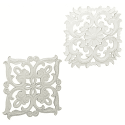 Wanddeko Ornament, 2er-Set, ca. 40x40cm - Stilvoll und auffällig