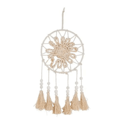 Wanddeko Raffia, S, 47 cm hoch – Natürliche Boho-Deko | Rustikale Wandkunst zum Hängen