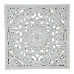 Wandornament, weiß, ca. 40x40cm – Stilvolle Wanddeko | Moderne dekorative Wandkunst