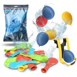Wasserbomben Set mit 1000x Wasser Ballons & 1x Schleuder für Kinder & Erwachsene - Wasser Luftballons in bunten Farben (1000x)