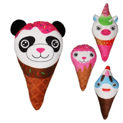 Weicher Plüsch-Tiermix in Form einer Eistüte, 18 cm groß