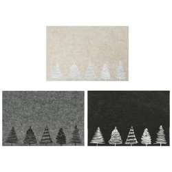 Weihnachtliche Filz-Tischsets, Set aus 3 Tannenbäumen, 45cm x 30cm - Festliche Tischdekoration