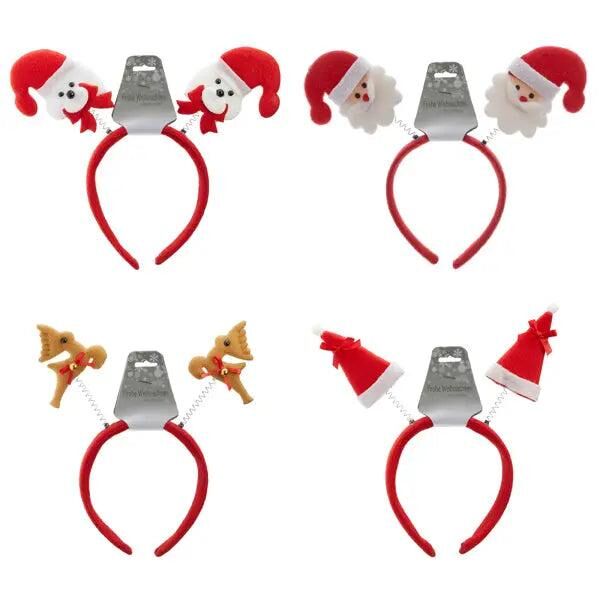 Weihnachtliche Haarreifen, 4er-Set mit Verschiedenen Motiven, Festlich Sortiert