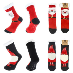 Weihnachtliche Hüttensocken, 2er-Pack - Gemütlich & Festlich für die Feiertage
