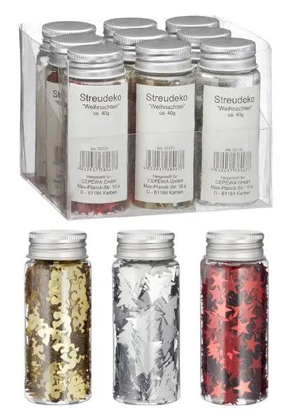Weihnachtliche Streudeko - 25g Festliche Zuckerstreusel, Edle Dekoration f&uuml;r Pl&auml;tzchen & Kuchen