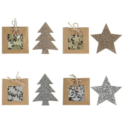 Weihnachtliche Streudeko, 4 Designs, 12er-Set, Festliche Tischdekoration