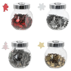 Weihnachtliche Streudeko, 4er-Set, je ca. 30g