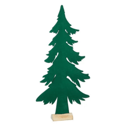 Weihnachtlicher Filz-Tannenbaum auf grünem Holzfuß, 83cm, Festliche Dekoration
