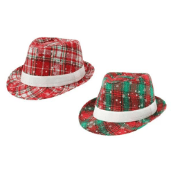 Weihnachtlicher Trilby-Hut, Festliche Auswahl, 2-Fach Sortiert, X-MAS Style