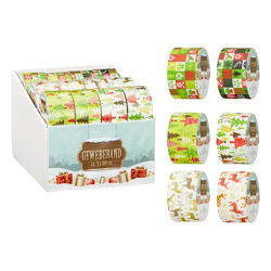 Weihnachtliches Gewebeband, 4,8 cm x 300 cm, 6er Set – Festliche Verpackung