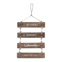 Weihnachtliches Holzschild, Festliche Dekoration, 42x21 cm