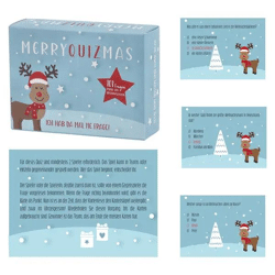 Weihnachtliches Quizspiel: 101 Bunte Fragekarten in Geschenkbox