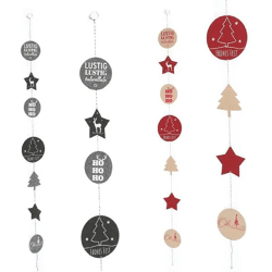 Weihnachts-Filzgirlande ca. 145cm lang, 2er Set - Festliche Dekoration, Saisonale Girlande